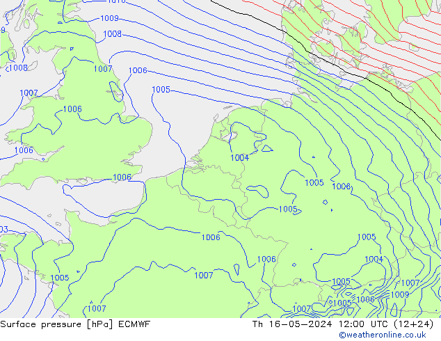 地面气压 ECMWF 星期四 16.05.2024 12 UTC