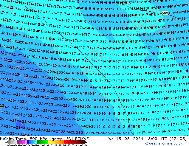 Z500/Regen(+SLP)/Z850 ECMWF wo 15.05.2024 18 UTC
