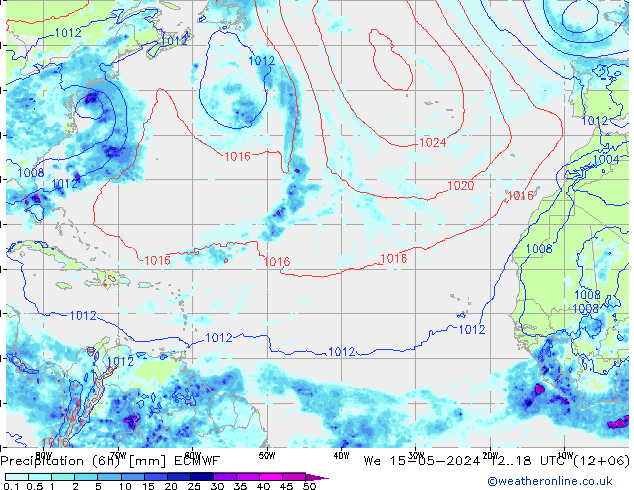 Prec 6h/Wind 10m/950 ECMWF ср 15.05.2024 18 UTC