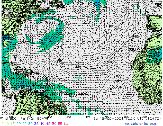 Wind 850 hPa ECMWF Sa 18.05.2024 12 UTC