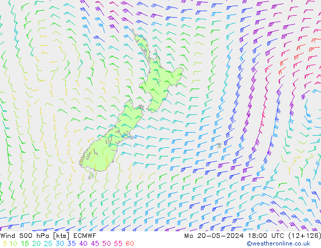 Wind 500 hPa ECMWF Mo 20.05.2024 18 UTC