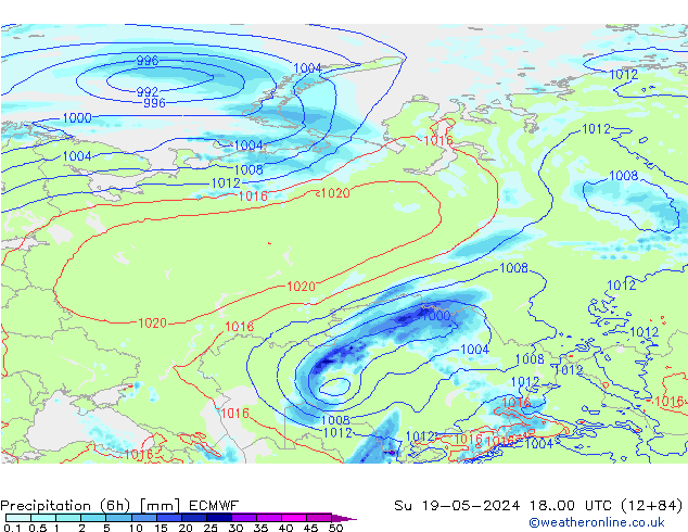 Z500/Rain (+SLP)/Z850 ECMWF  19.05.2024 00 UTC