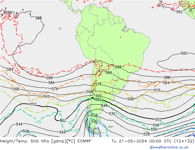 Z500/Rain (+SLP)/Z850 ECMWF mar 21.05.2024 00 UTC