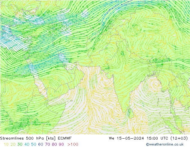 风 500 hPa ECMWF 星期三 15.05.2024 15 UTC