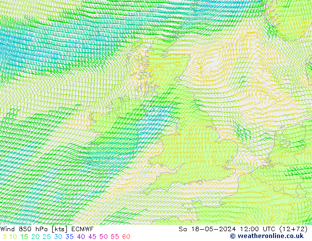 Wind 850 hPa ECMWF So 18.05.2024 12 UTC