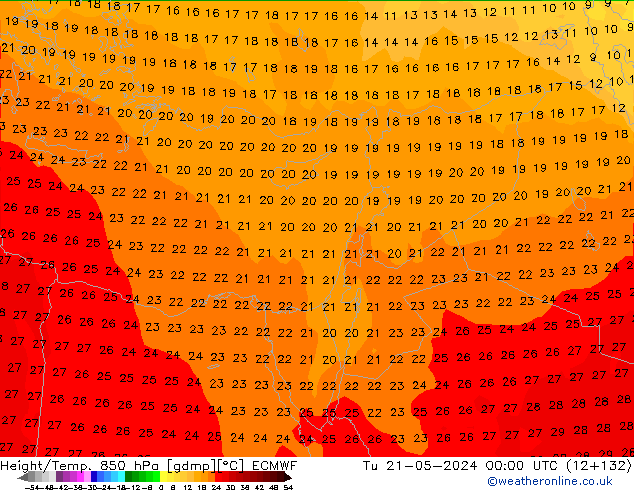 Z500/Rain (+SLP)/Z850 ECMWF Ter 21.05.2024 00 UTC