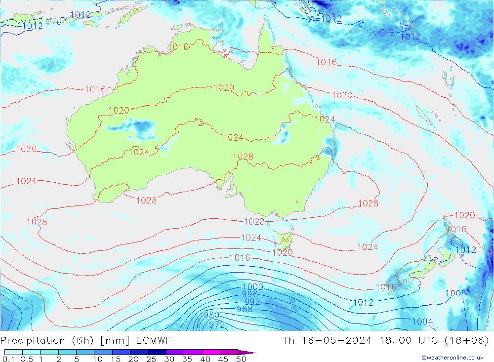 Z500/Rain (+SLP)/Z850 ECMWF Qui 16.05.2024 00 UTC