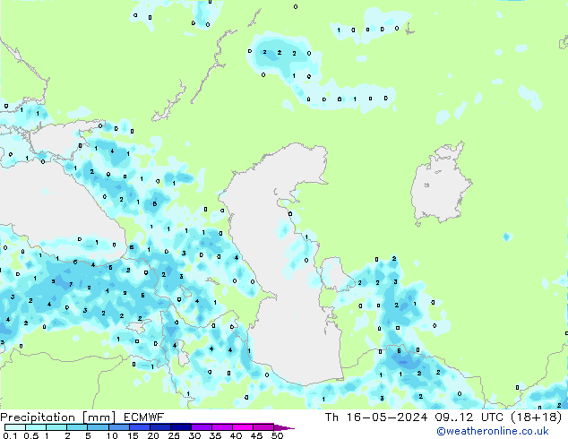 precipitação ECMWF Qui 16.05.2024 12 UTC