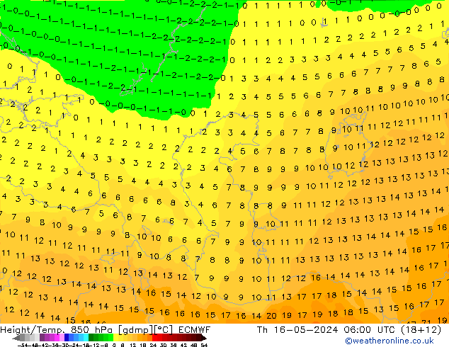 Z500/Rain (+SLP)/Z850 ECMWF Qui 16.05.2024 06 UTC