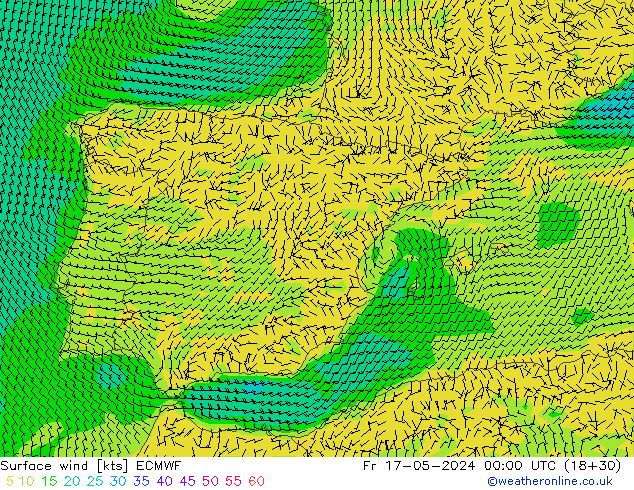 Prec 6h/Wind 10m/950 ECMWF Fr 17.05.2024 00 UTC