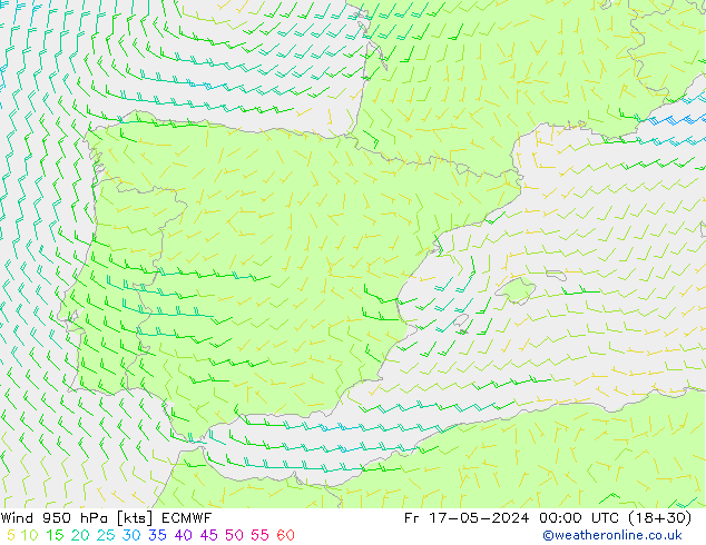 Prec 6h/Wind 10m/950 ECMWF Fr 17.05.2024 00 UTC