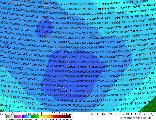 Z500/Rain (+SLP)/Z850 ECMWF Th 16.05.2024 06 UTC