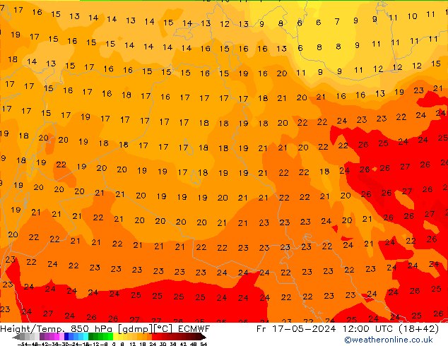 Z500/Regen(+SLP)/Z850 ECMWF vr 17.05.2024 12 UTC