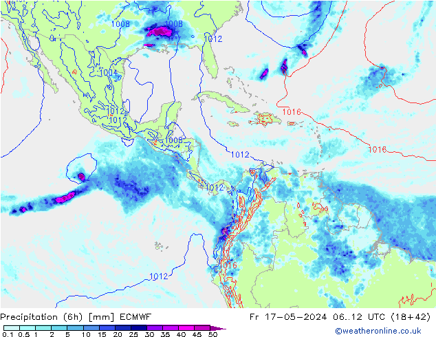 Z500/Rain (+SLP)/Z850 ECMWF Sex 17.05.2024 12 UTC