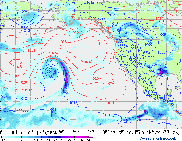 Z500/Rain (+SLP)/Z850 ECMWF Pá 17.05.2024 06 UTC