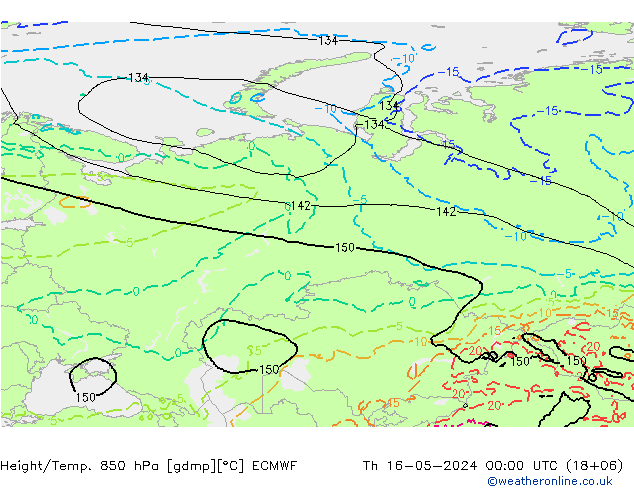 Z500/Rain (+SLP)/Z850 ECMWF Qui 16.05.2024 00 UTC