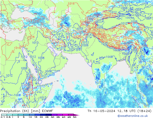 Z500/Rain (+SLP)/Z850 ECMWF gio 16.05.2024 18 UTC