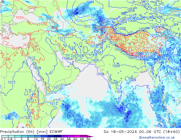 Z500/Rain (+SLP)/Z850 ECMWF Sáb 18.05.2024 06 UTC