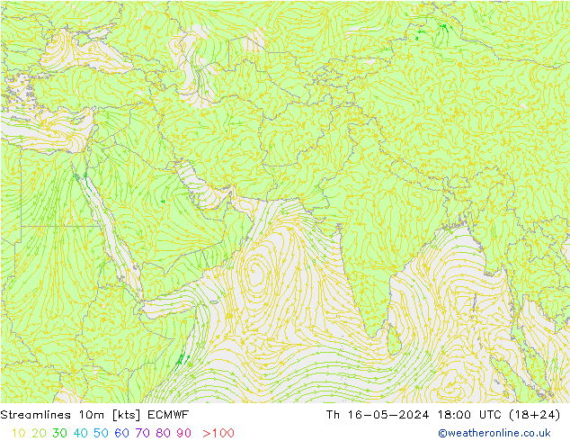 风 10m ECMWF 星期四 16.05.2024 18 UTC