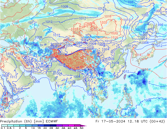 Z500/Rain (+SLP)/Z850 ECMWF ven 17.05.2024 18 UTC