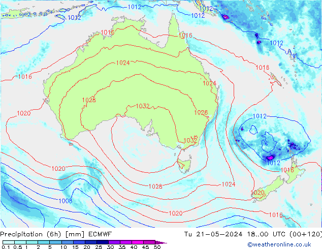 Z500/Rain (+SLP)/Z850 ECMWF Tu 21.05.2024 00 UTC