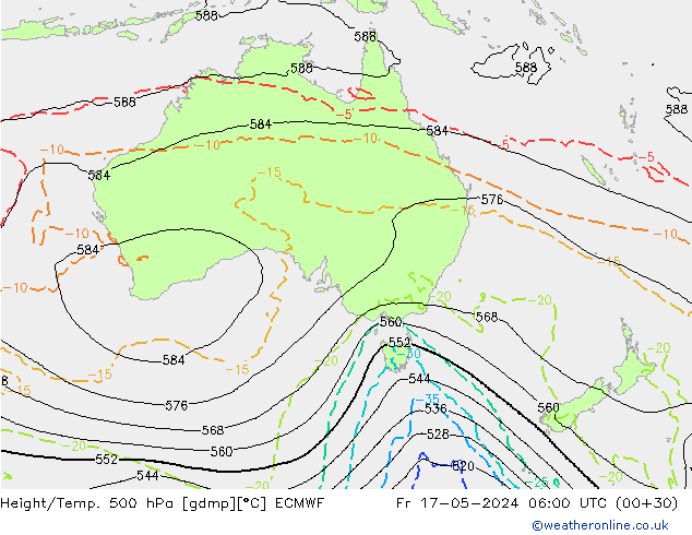 Z500/Rain (+SLP)/Z850 ECMWF vie 17.05.2024 06 UTC