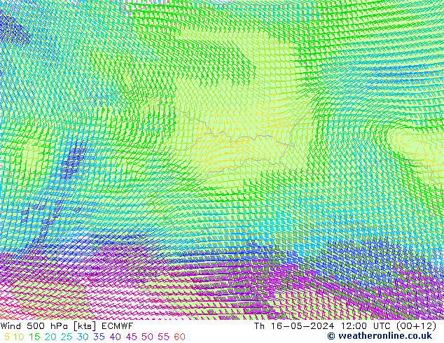 Wind 500 hPa ECMWF Th 16.05.2024 12 UTC