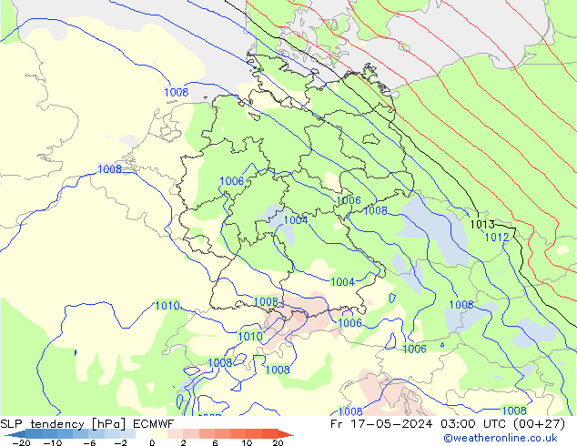 Y. Basıncı eğilimi ECMWF Cu 17.05.2024 03 UTC