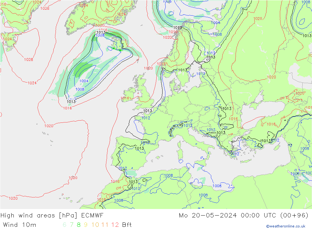 Windvelden ECMWF ma 20.05.2024 00 UTC