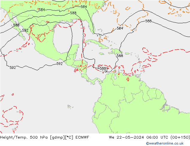Z500/Rain (+SLP)/Z850 ECMWF ��� 22.05.2024 06 UTC