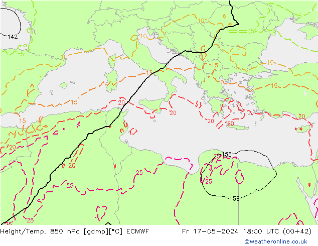 Z500/Rain (+SLP)/Z850 ECMWF Pá 17.05.2024 18 UTC