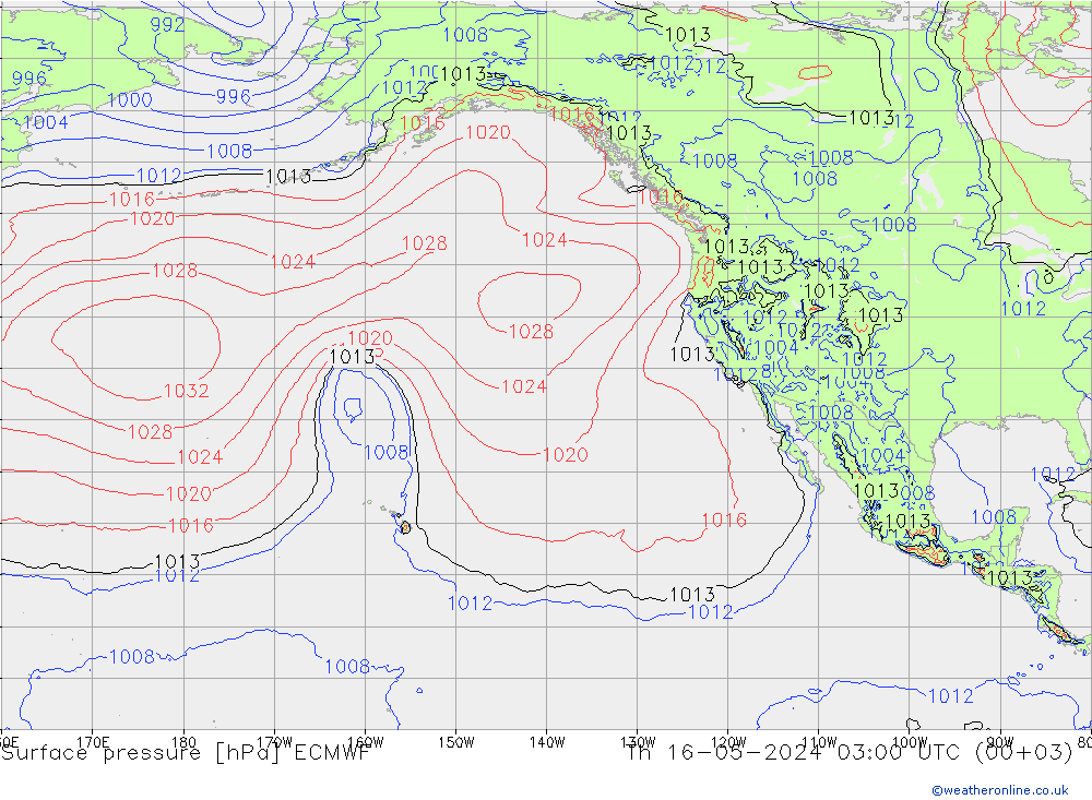Surface pressure ECMWF Th 16.05.2024 03 UTC