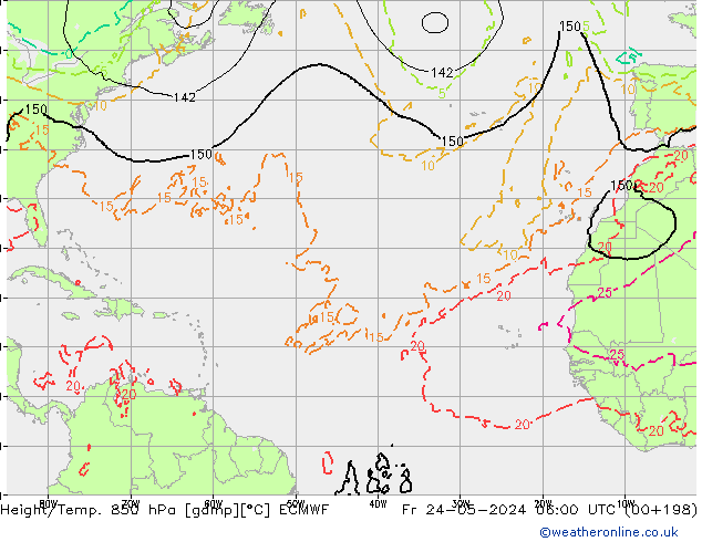 Height/Temp. 850 hPa ECMWF  24.05.2024 06 UTC