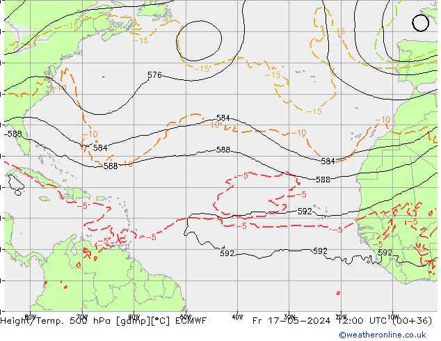 Z500/Rain (+SLP)/Z850 ECMWF Fr 17.05.2024 12 UTC