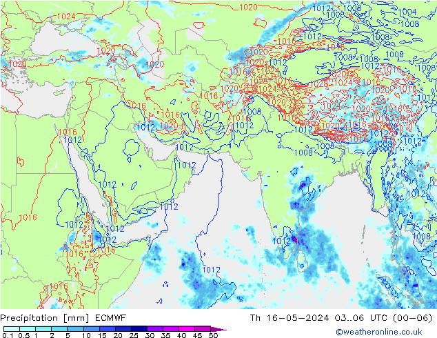 降水 ECMWF 星期四 16.05.2024 06 UTC