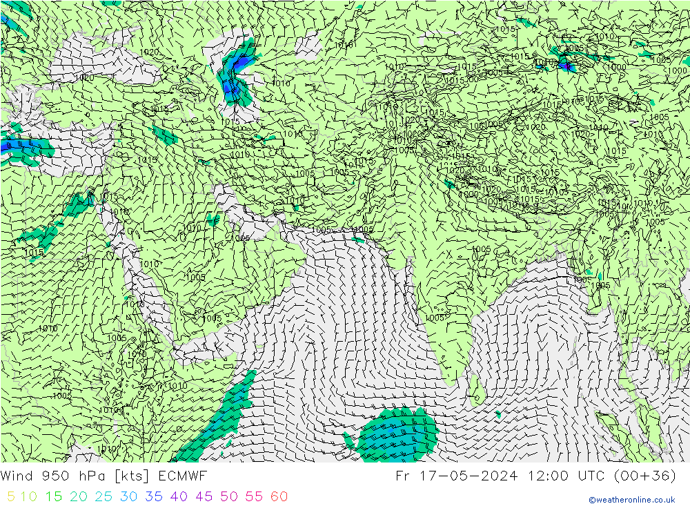 Prec 6h/Wind 10m/950 ECMWF Fr 17.05.2024 12 UTC