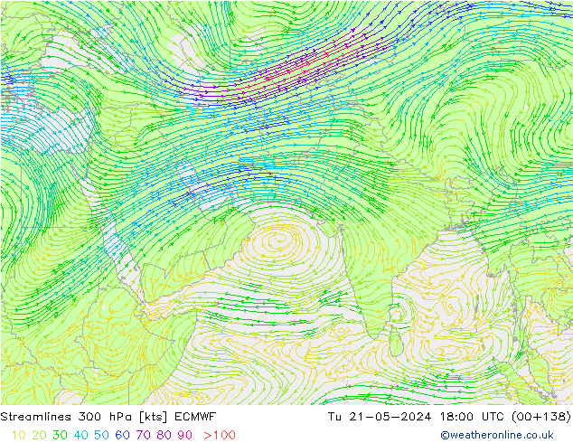  300 hPa ECMWF  21.05.2024 18 UTC