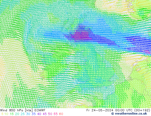 Wind 850 hPa ECMWF vr 24.05.2024 00 UTC