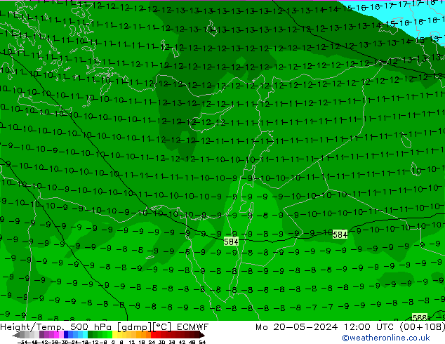 Z500/Rain (+SLP)/Z850 ECMWF Seg 20.05.2024 12 UTC