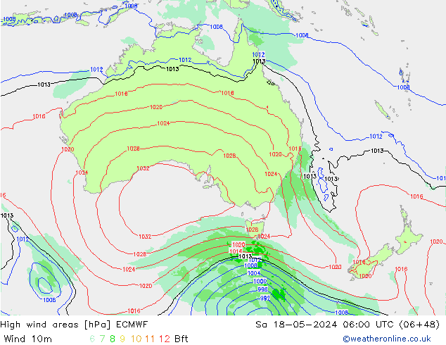 Sturmfelder ECMWF Sa 18.05.2024 06 UTC