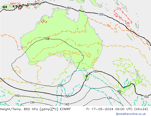 Z500/Rain (+SLP)/Z850 ECMWF Fr 17.05.2024 06 UTC