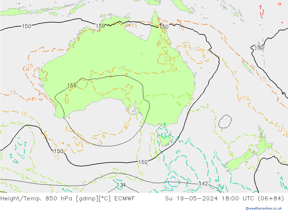 Z500/Rain (+SLP)/Z850 ECMWF Su 19.05.2024 18 UTC