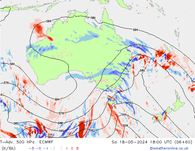 T-Adv. 500 hPa ECMWF So 18.05.2024 18 UTC