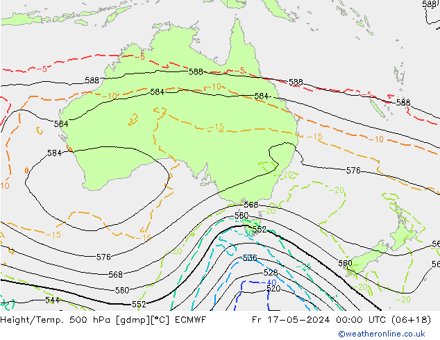 Z500/Rain (+SLP)/Z850 ECMWF Fr 17.05.2024 00 UTC