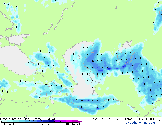 Z500/Rain (+SLP)/Z850 ECMWF  18.05.2024 00 UTC