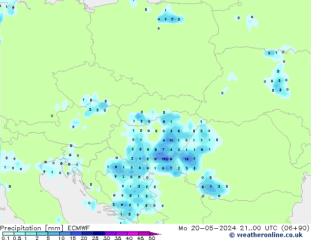 Yağış ECMWF Pzt 20.05.2024 00 UTC