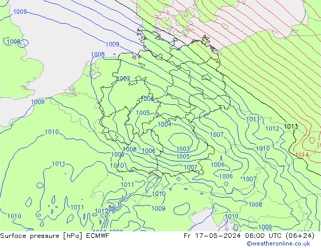 地面气压 ECMWF 星期五 17.05.2024 06 UTC