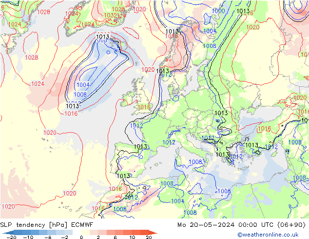 tendencja ECMWF pon. 20.05.2024 00 UTC