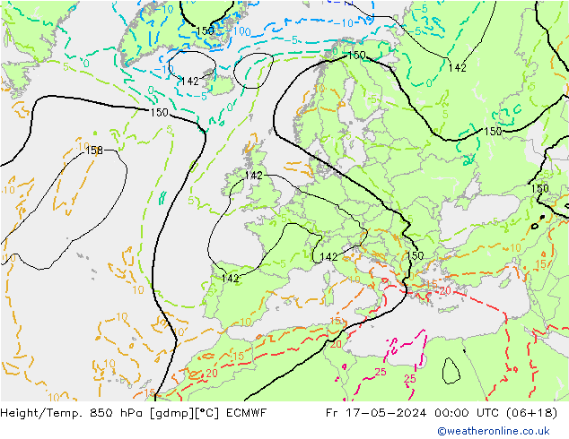 Z500/Rain (+SLP)/Z850 ECMWF ven 17.05.2024 00 UTC