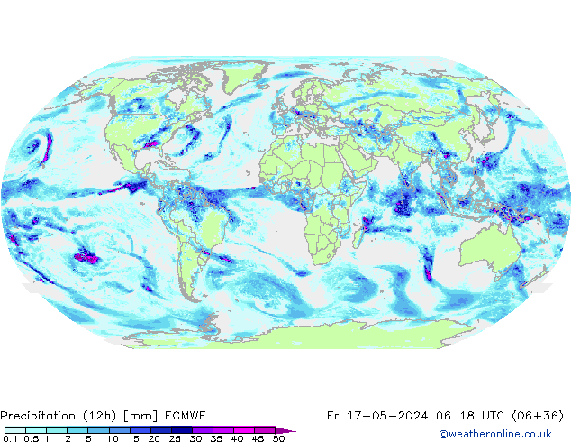 Precipitação (12h) ECMWF Sex 17.05.2024 18 UTC